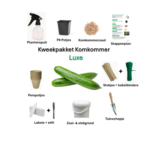 Kweekpakket komkommer Luxe, komkommer kweekgids