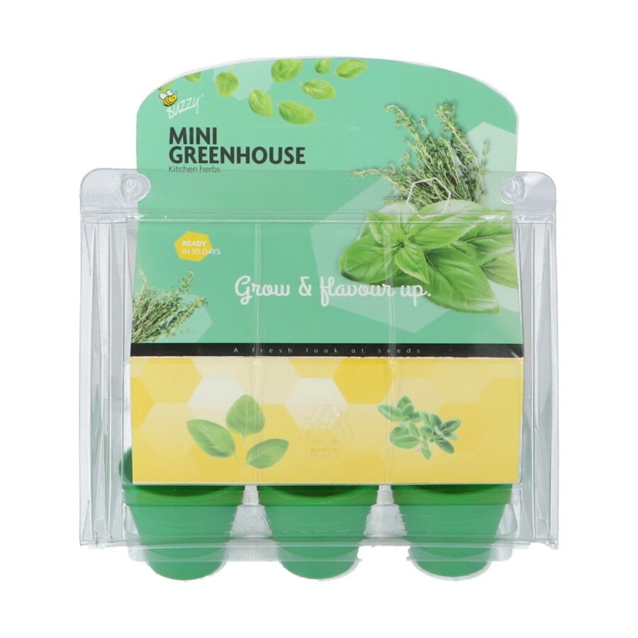 Buzzy® Mini Greenhouse keuken kruiden - plantenshopzeeland