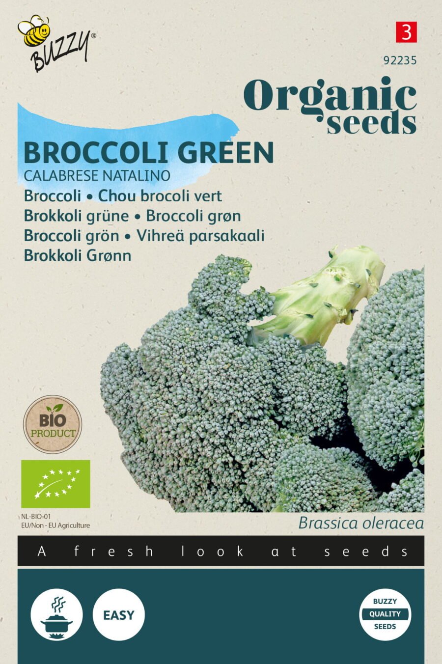 Moestuingewas broccoli, buzzy zaden